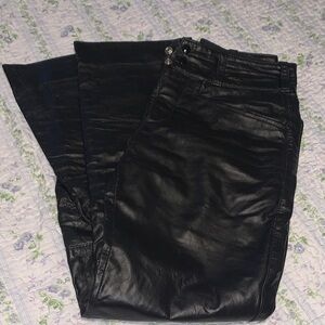 Sears Leather Straight Leg Pants